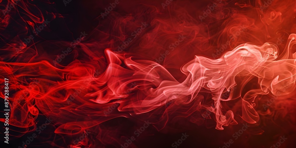 Abstract Red Fire Smoke in 3D on a Black Background. Concept Abstract Art, 3D Design, Red Smoke, Black Background Abstract Red Fire Smoke in 3D on a Black Background. Concept Abstract Art, 3D Design, Red Smoke, Black Background