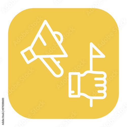 Activism icon vector image. Can be used for Social Justice.