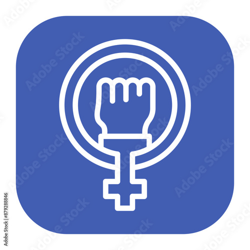 Feminism icon vector image. Can be used for Social Justice.