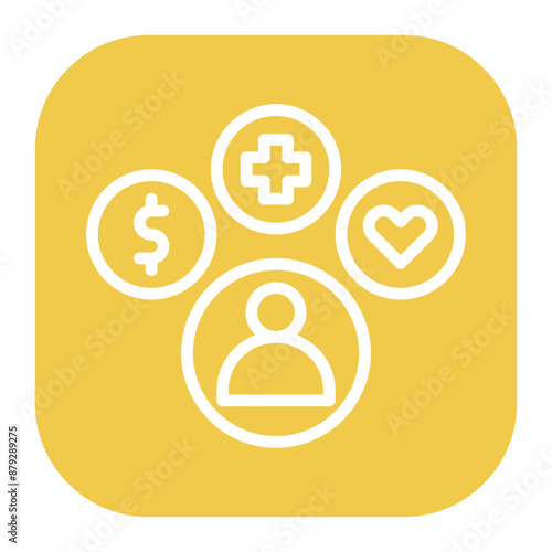 Employee Benefits icon vector image. Can be used for Hiring Process.