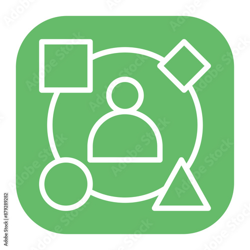 Diversity icon vector image. Can be used for Hiring Process.