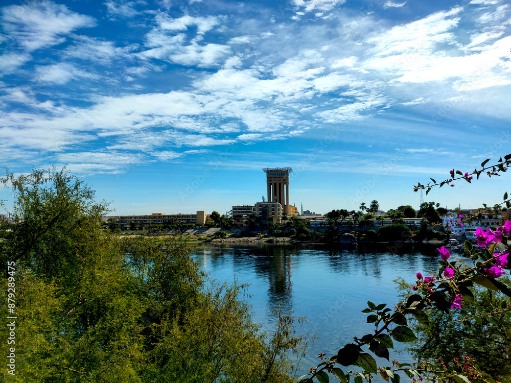 Obraz premium View of the Nile River in Aswan, Egypt