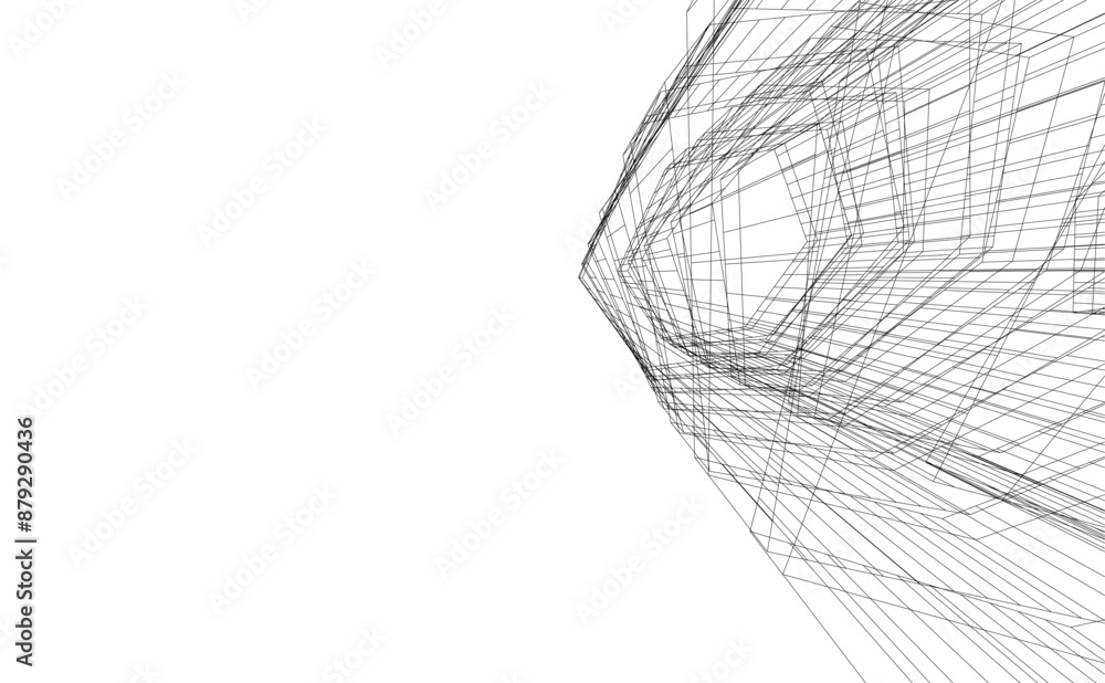 abstract buildings architectural drawing 3d abstract buildings architectural drawing 3d