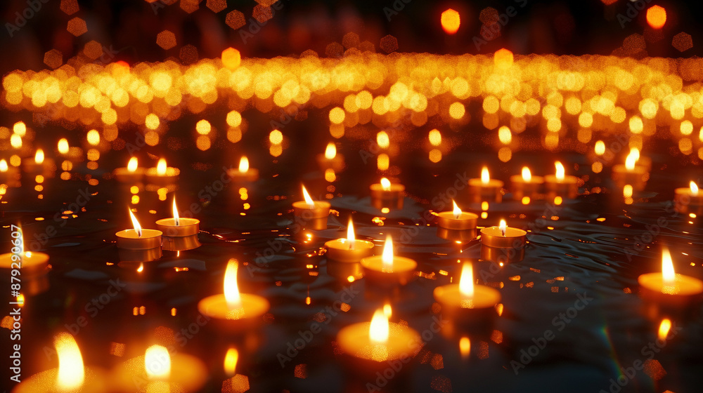 Glowing Remembrance: A Candlelit Vigil Amidst the Darkness Glowing Remembrance: A Candlelit Vigil Amidst the Darkness
