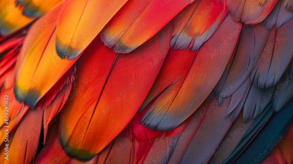 Fototapeta premium beautiful colorful bird feathers