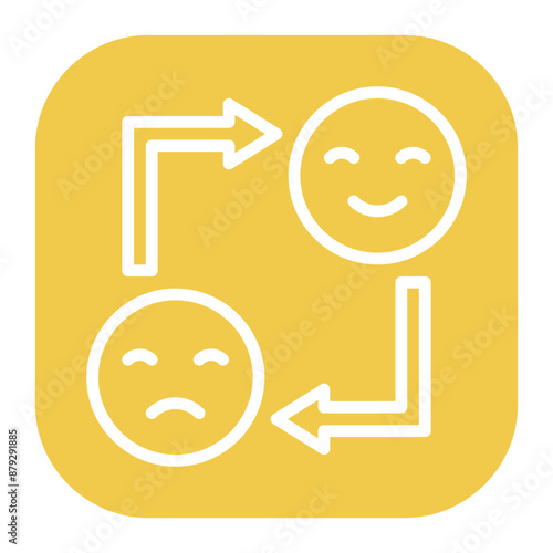 Emotional Rollercoaster icon vector image. Can be used for ADHD.