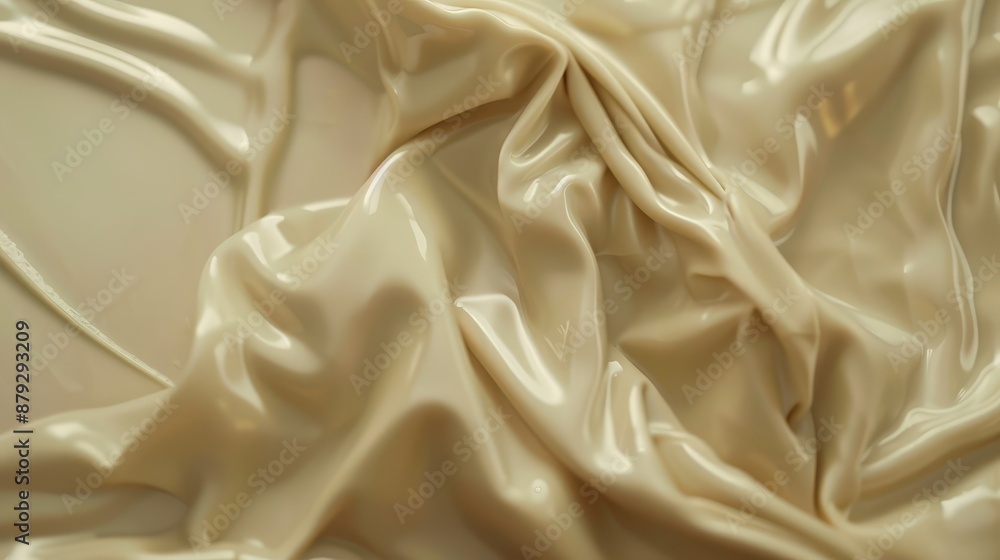Obraz premium Beige latex folds background. AI generated.