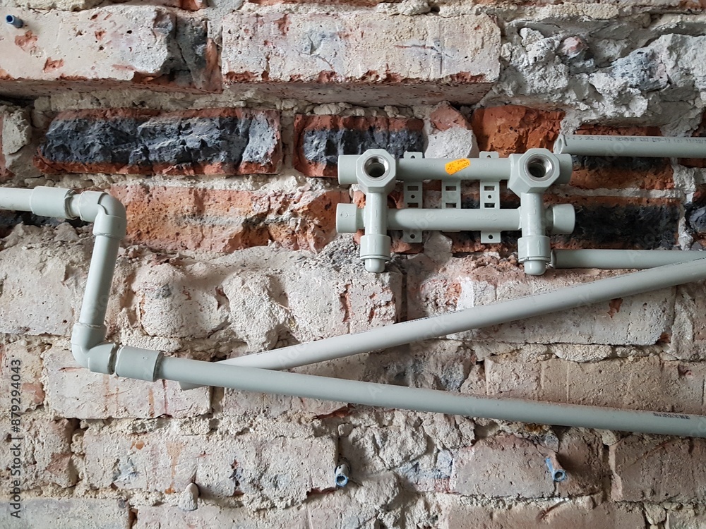 Remontowana ściana ze skutym tynkiem