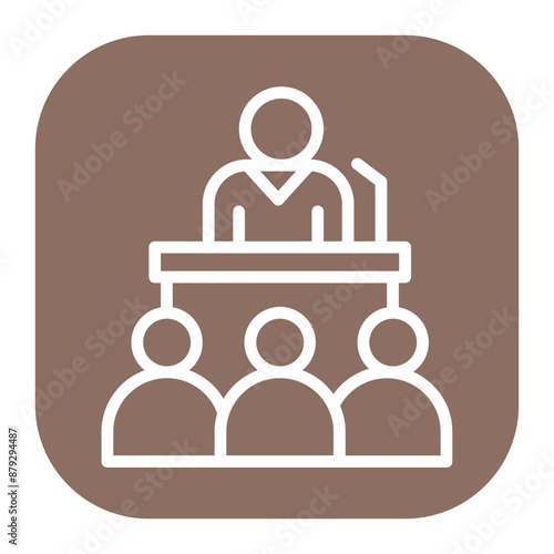 Press Conference icon vector image. Can be used for Press Freedom Day.