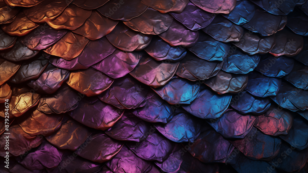 Vibrant Multicolored Dragon Scales Pattern Vibrant Multicolored Dragon Scales Pattern