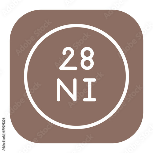 Nickel icon vector image. Can be used for Raw Metrial.