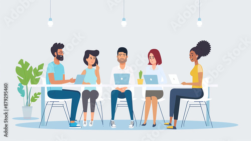 illustration of office work...