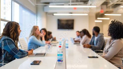 group of office worker meet...