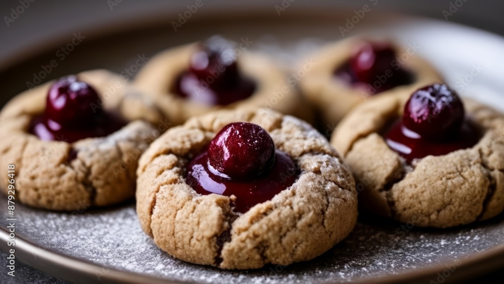 Delicious cherryfilled cookies ready to indulge in Delicious cherryfilled cookies ready to indulge in