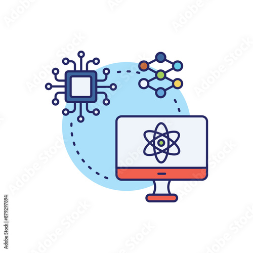 Quantum Computing vector icon
