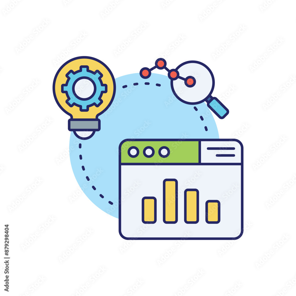 Predictive Analytics vector icon Predictive Analytics vector icon