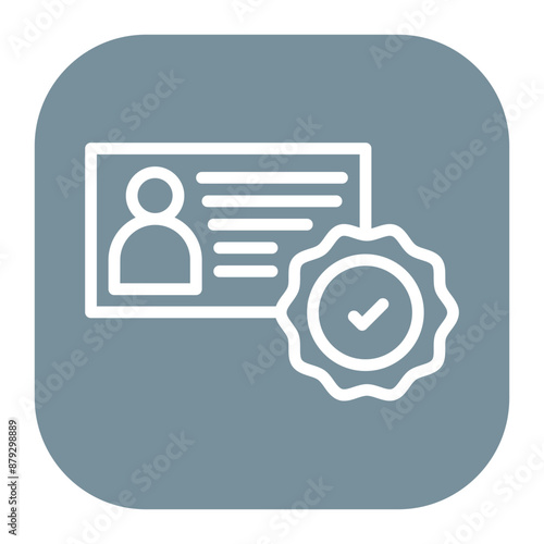 Verified icon vector image. Can be used for Compilance and Regulation.