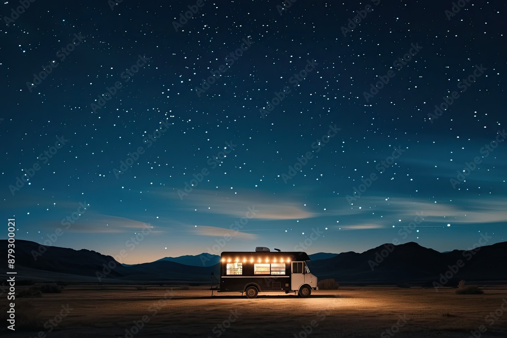 A Food Truck Under a Starry Sky A Food Truck Under a Starry Sky