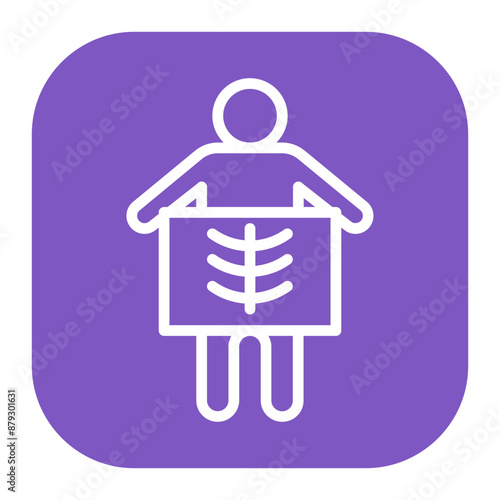 X Ray icon vector image. Can be used for Medical Tests.