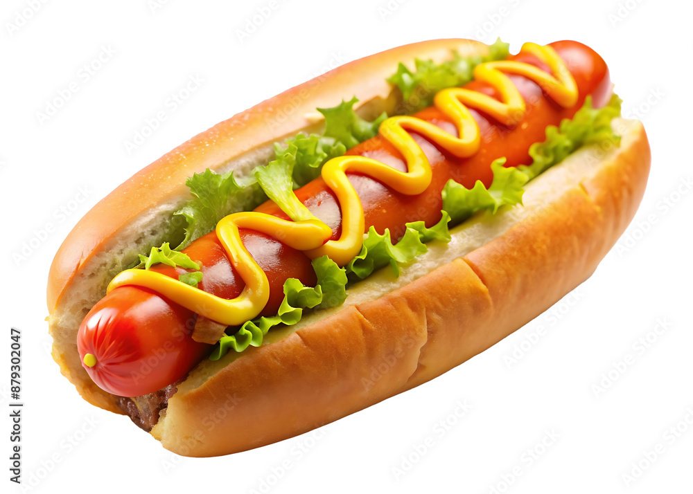 custom made wallpaper toronto digitalHot dog on isolated white background. cut out. PNG