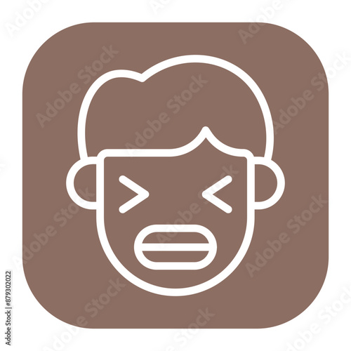 Frustrated icon vector image. Can be used for Human Emotions.