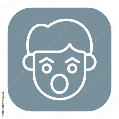 Surprised icon vector image. Can be used for Human Emotions.