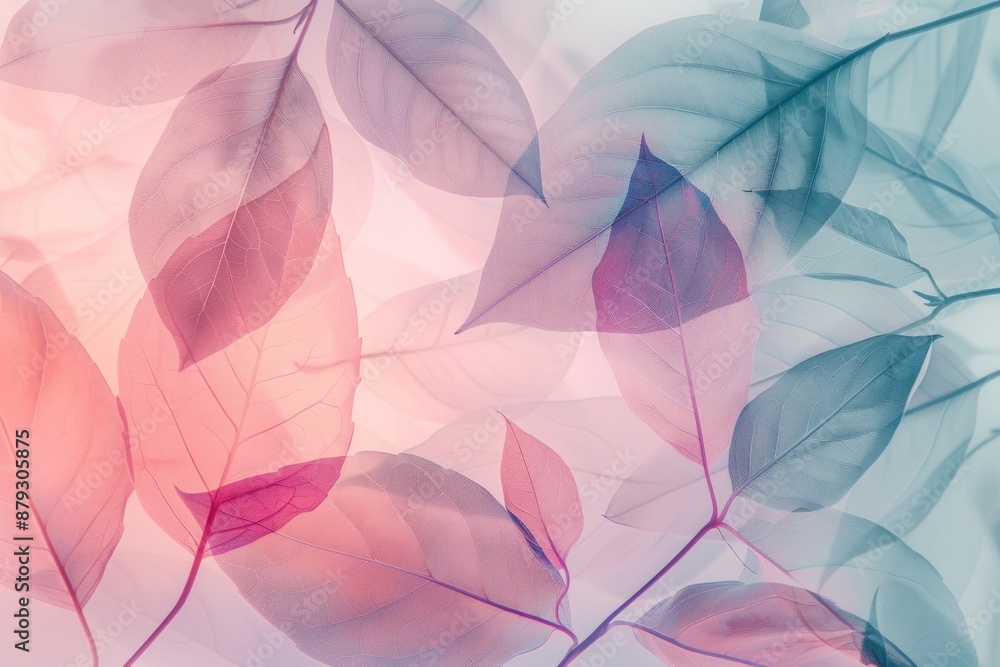 x ray foliage leaves pattern background, soft colors pastel palette x ray foliage leaves pattern background, soft colors pastel palette