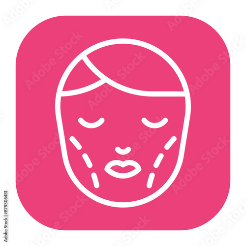 Chin Augmentation icon vector image. Can be used for Plastic and Cosmetic Surgery.