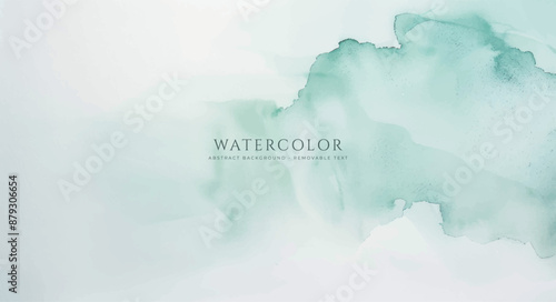 Abstract horizontal watercolor background. Neutral light colored empty space background illustration