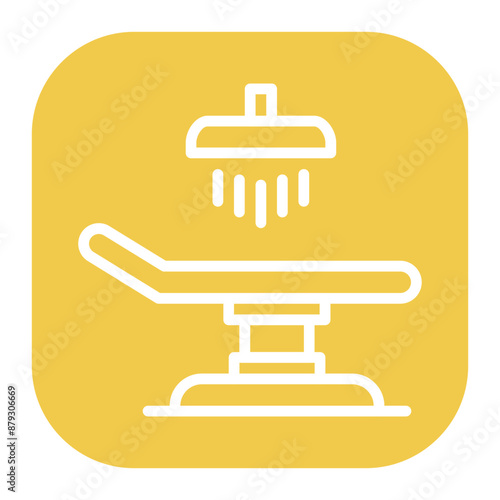 Operating Table icon vector image. Can be used for Plastic and Cosmetic Surgery.