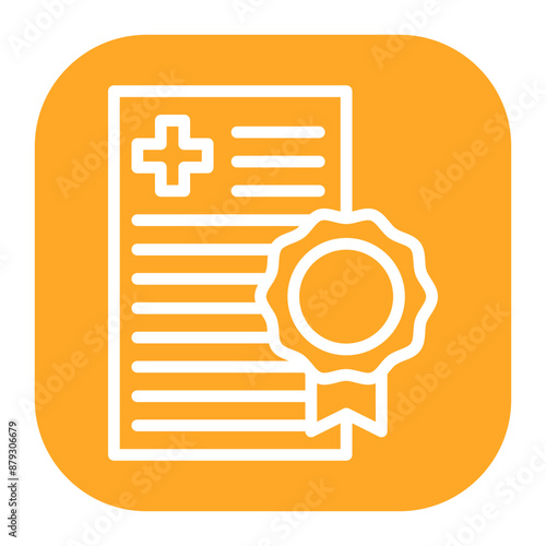 Medical Certificate icon vector image. Can be used for Plastic and Cosmetic Surgery.