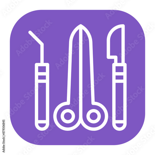 Surgical Instruments icon vector image. Can be used for Plastic and Cosmetic Surgery.