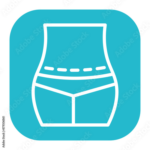 Tummy Tuck icon vector image. Can be used for Plastic and Cosmetic Surgery.