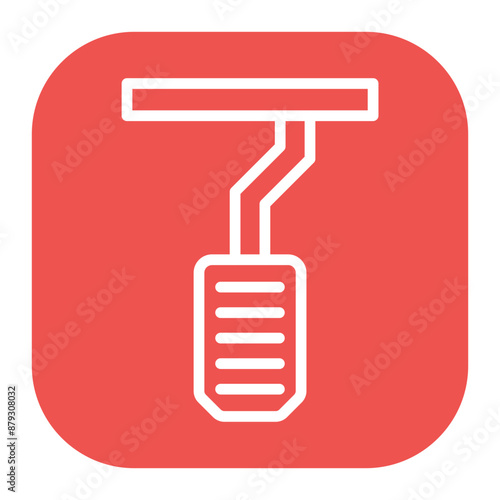 Accelerator Pedal icon vector image. Can be used for Driving School.