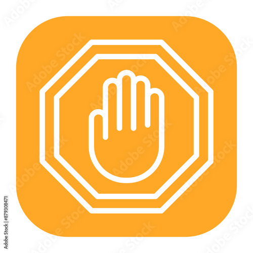 Stop Sign icon vector image. Can be used for Driving School.