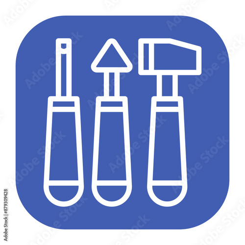 Sculpting Tools icon vector image. Can be used for Crafting.