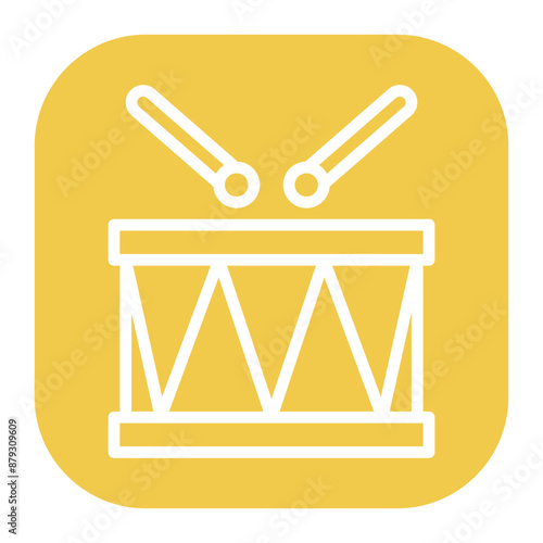 Drum Solo icon vector image. Can be used for Rock and Roll.