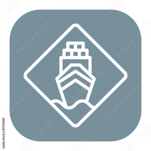 Cruise Terminal icon vector image. Can be used for Cruiser.