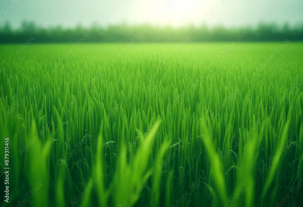 Fototapeta premium green landscape rice field technology background