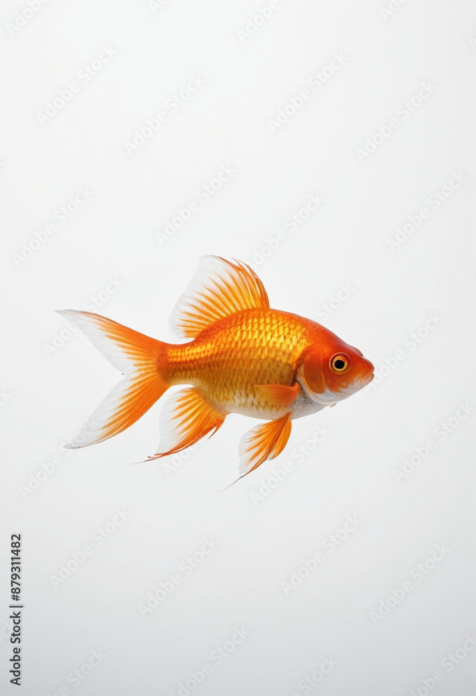 Goldfish, isolated on a white background in commercial photography Goldfish, isolated on a white background in commercial photography