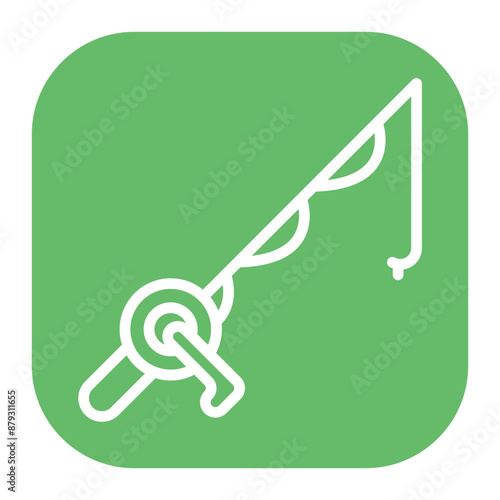 Fishing Rod icon vector image. Can be used for Retirement.
