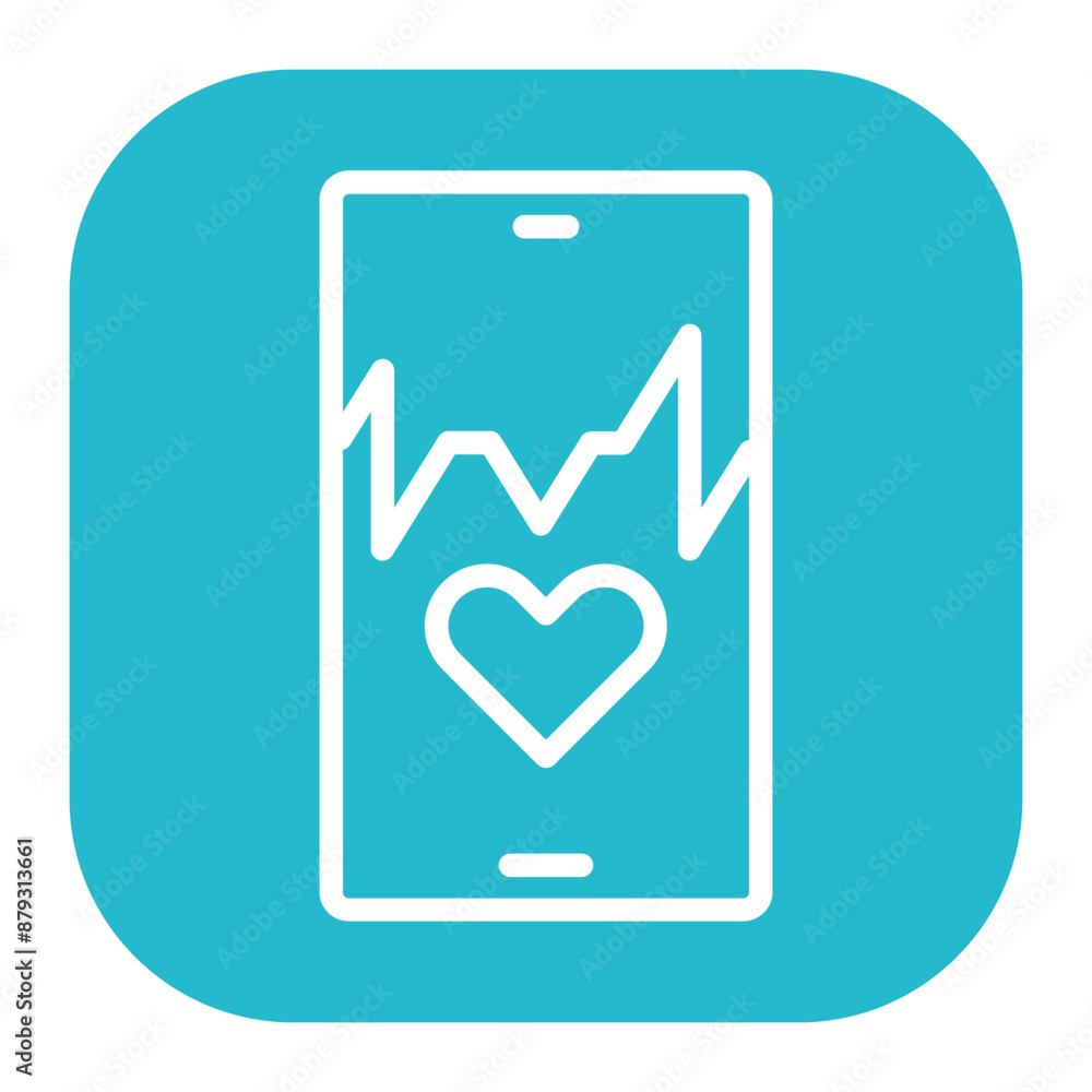 Health Tracking App icon vector image. Can be used for Psychiatric Hospitals. Health Tracking App icon vector image. Can be used for Psychiatric Hospitals.