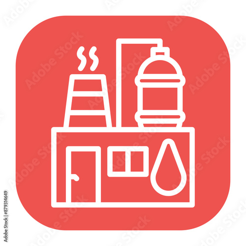 Petrochemical Plant icon vector image. Can be used for Oil And Gas.