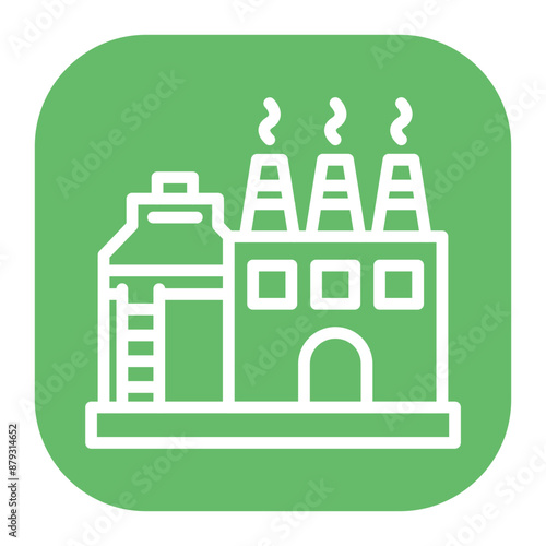 Oil Refinery icon vector image. Can be used for Oil And Gas.