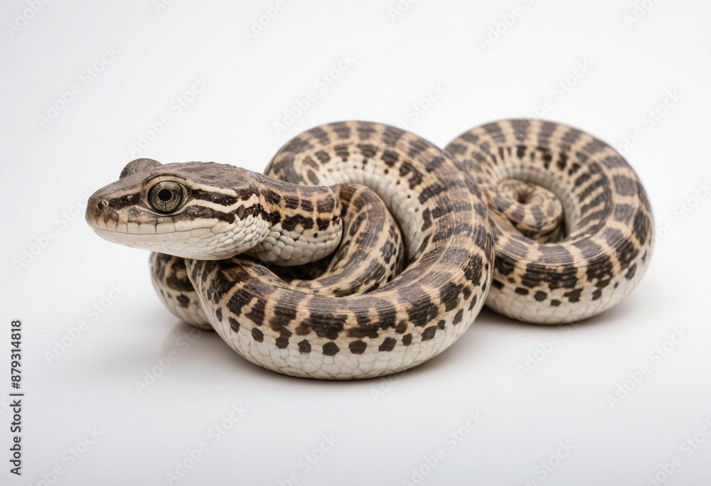Obraz premium Snake, isolated on a white background in commercial photography