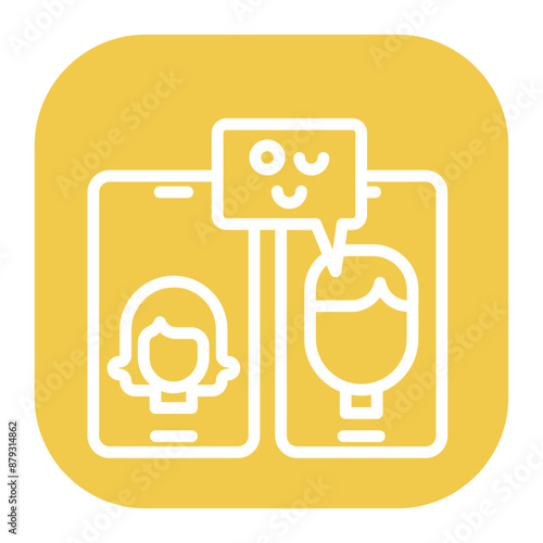 Flirtatious icon vector image. Can be used for Dating App.