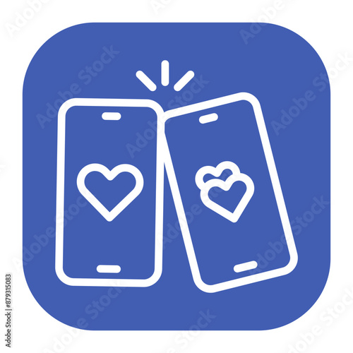 Virtual Date icon vector image. Can be used for Dating App.