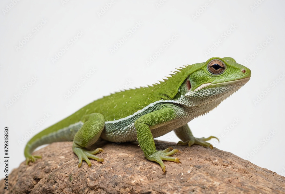 Lizard, isolated on a white background in commercial photography Lizard, isolated on a white background in commercial photography