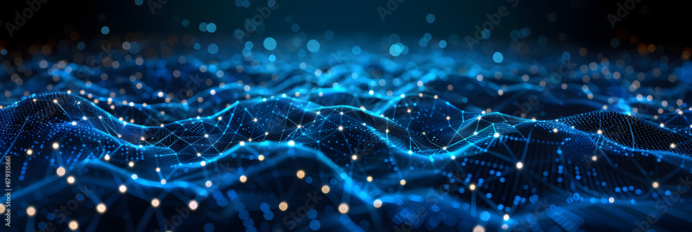 Abstract digital background. Technological processes, neural networks Abstract digital background. Technological processes, neural networks