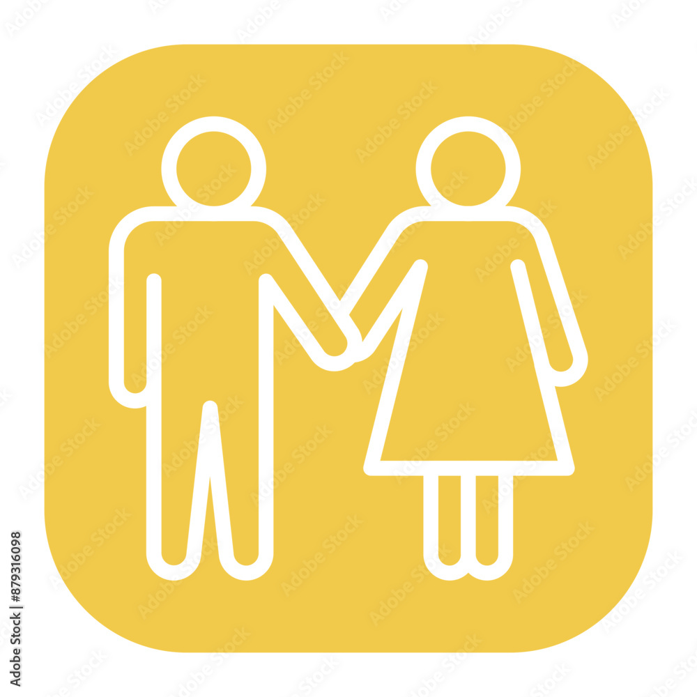 Couple Holding Hands icon vector image. Can be used for Anniversary. Couple Holding Hands icon vector image. Can be used for Anniversary.